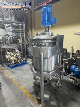 Tanque encamisado misturador em inox Turbon Mixer alto cisalhamento Recinox 200 litros 7,5 CV