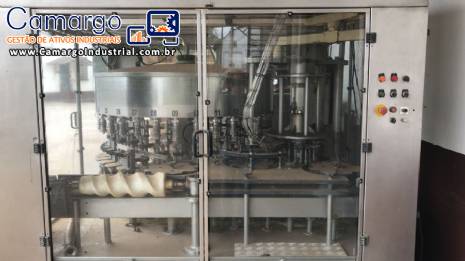Envasadora enchedora rotativa rosqueadora tampadora inox 316  Arbras 32 bicos