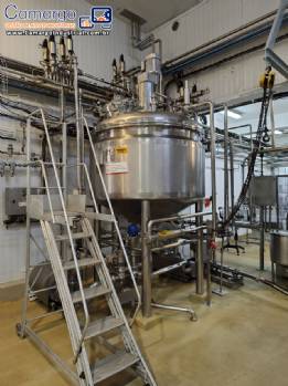 Tanque reator pulm�o encamisado misturador Inox Biaso 2000 litros