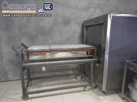 Forno industrial para porqueta assados leitoa costelas italiana Euroforni p1s Porchetta Singolo